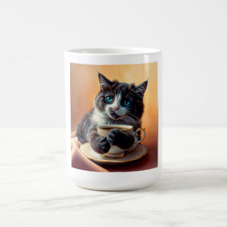 Cute Blue Eyed Kitten Koffiemok