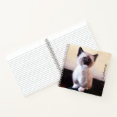 Cute Blue Eyed Pet Siamese Kitten Placeholder Notitieboek (Binnen)