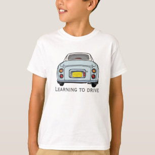 Cute Blue Figaro Car Learning to Drive T-shirt