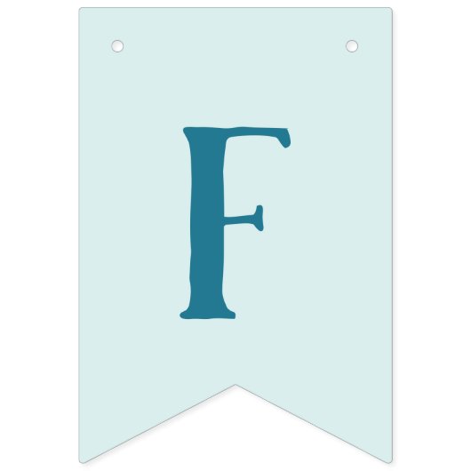 Cute Blue First Birthday Balloon Banner (Tweede vlag)