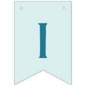 Cute Blue First Birthday Balloon Banner (Derde vlag)