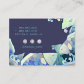 Cute Blue Fish Sushi Chef Visitekaartje (Achterkant)