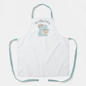 Cute Blue Floral Cake Mixer Bakery Business Schort (Voorkant)