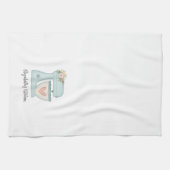 Cute Blue Floral Cake Mixer Bakery Chef Theedoek (Horizontaal)