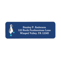 Cute Blue-Footed Booby Bird Return Address Labels