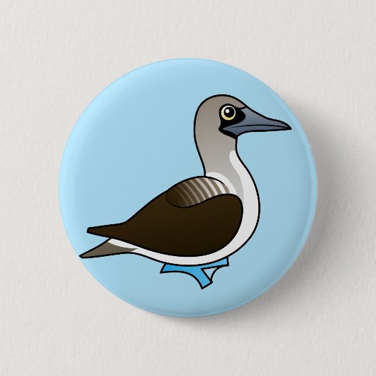 Cute Blue-footed Booby Ronde Button 5,7 Cm (Voorkant)