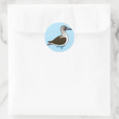 Cute Blue-footed Booby Ronde Sticker (Tas)