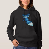 Cute Blue Fox,   Animals Hoodie (Voorkant)