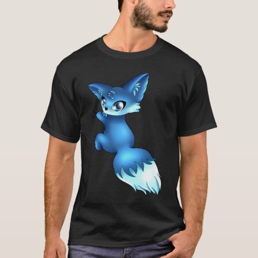 Cute Blue Fox, Animals T-shirt (Voorkant)