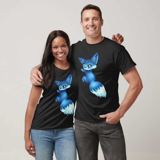 Cute Blue Fox,   Animals T-shirt (Unisex)