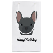 Cute Blue French Bulldog Birthday Klein Cadeauzakje (Voorkant)