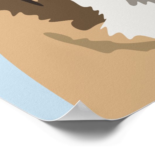 Cute Blue French Bulldog | Franchie Poster (Hoek)