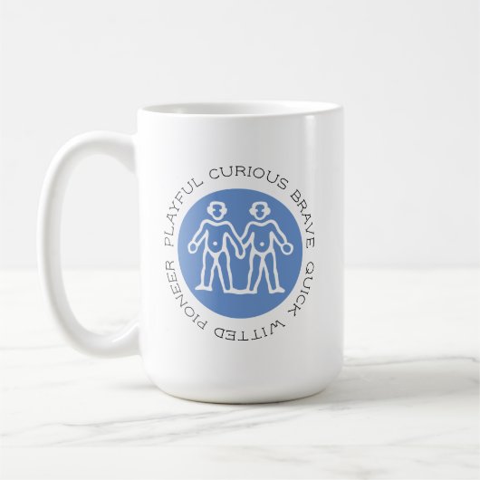Cute Blue Gemini vertrekt dierentuin Mok (Links)