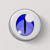 Cute Blue Ghost Eyeball Ronde Button 3,2 Cm (Voorkant)
