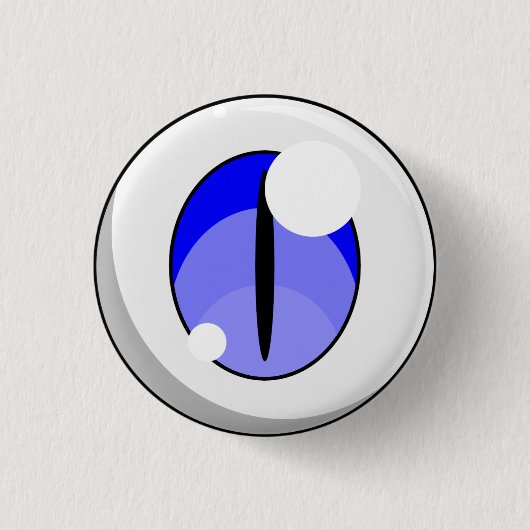 Cute Blue Ghost Eyeball Ronde Button 3,2 Cm (Voorkant)