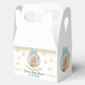 Cute  blue Gingerbread  boy Bauble Baby Shower Bedankdoosjes (Geopend)