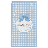 Cute Blue Gingham Picnic Print Hartelijk dank Klein Cadeauzakje (Voorkant)