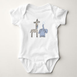Cute Blue Giraffes Baby Bodysuit - Whimsisch