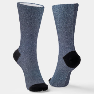 Cute blue glitter sokken
