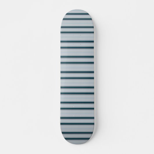 Cute blue gray stripes  persoonlijk skateboard (Voorkant)