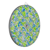 Cute blue green gemengde florale patronen dartbord (Voorkant Links)