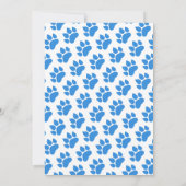 Cute Blue Green Puppy Dog Baby shower Invite Kaart (Achterkant)