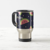 Cute Blue Green Red Watermeloen Fruit Reisbeker (Voorkant links)