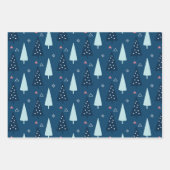 Cute Blue Green Roze kerstboom - cadeau Inpakpapier Vel (Voorkant 2)