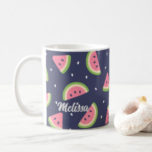 Cute Blue Green Watermeloen Fruit Koffiemok