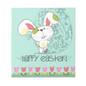 Cute Blue Happy cartoon bunny Notitieblok (Voorkant)