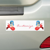 Cute Blue-haring Mermaid Thunder_Cove Bumpersticker (Op auto)