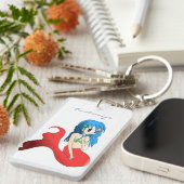 Cute Blue-haring Mermaid Thunder_Cove Sleutelhanger (Voorkant Rechts)