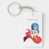 Cute Blue-haring Mermaid Thunder_Cove Sleutelhanger (Voorkant)