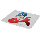 Cute Blue-haring Mermaid Thunder_Cove Snijplank (Hoek)