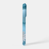 Cute Blue Heart Floral Phone Sticker iPhone Hoesje (Rechterkant)