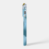 Cute Blue Heart Floral Phone Sticker iPhone Hoesje (Linkerkant)