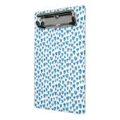 Cute Blue Heart Mini Clipboard Mini Klembord (Angled2)