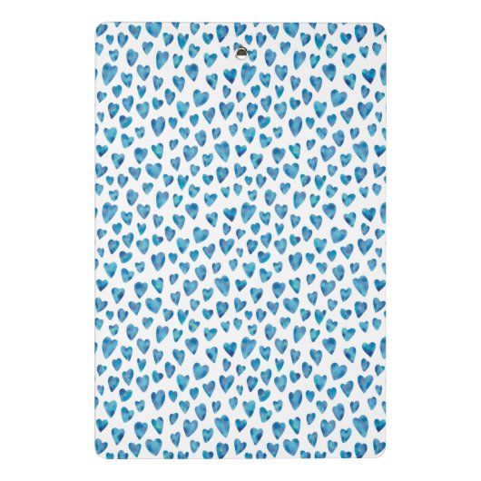 Cute Blue Heart Mini Clipboard Mini Klembord (Achterkant)