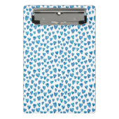 Cute Blue Heart Mini Clipboard Mini Klembord (Voorkant)