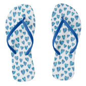 Cute Blue Heart Pattern Teenslippers (Voetbed)