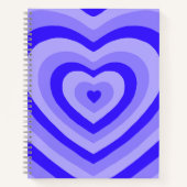 Cute Blue Heart Spiral Notitieboek (Voorkant)