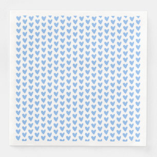Cute Blue Hearts Patroon   BABY SHOWER Servet