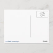 Cute Blue Hearts Patroon Briefkaart (Achterkant)