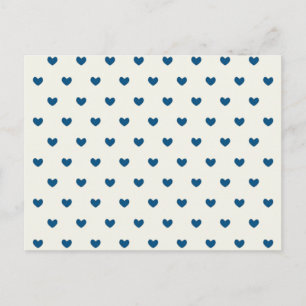 Cute Blue Hearts Patroon Briefkaart