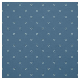 Cute Blue Hearts Patroon Stof