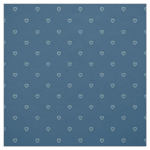 Cute Blue Hearts Patroon Stof
