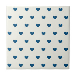 Cute Blue Hearts Patroon Tegeltje