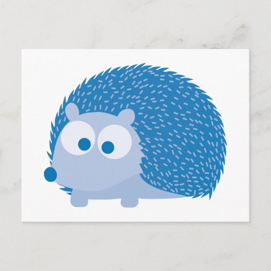 Cute Blue Hedegel Briefkaart (Voorkant)