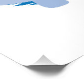 Cute Blue Hedegel Perfect Poster (Hoek)