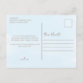 Cute Blue Het is een jongen  Baby Carriage Classic Uitnodiging Briefkaart (Achterkant)